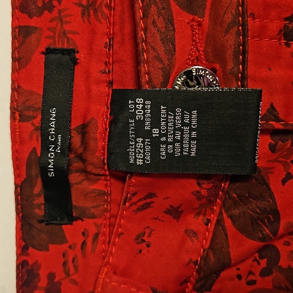 Simon Chang Floral Jeans BNWT SZ18 - Picture 8 of 12